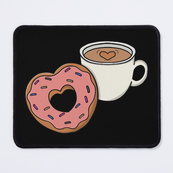 Item preview, Perfect Match Coffee Cup and Heart Donut designed and sold by shopdiego.