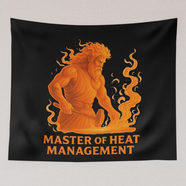 Item preview, Master Of Heat Management Funny Gifts For Blacksmith designed and sold by Virelo.