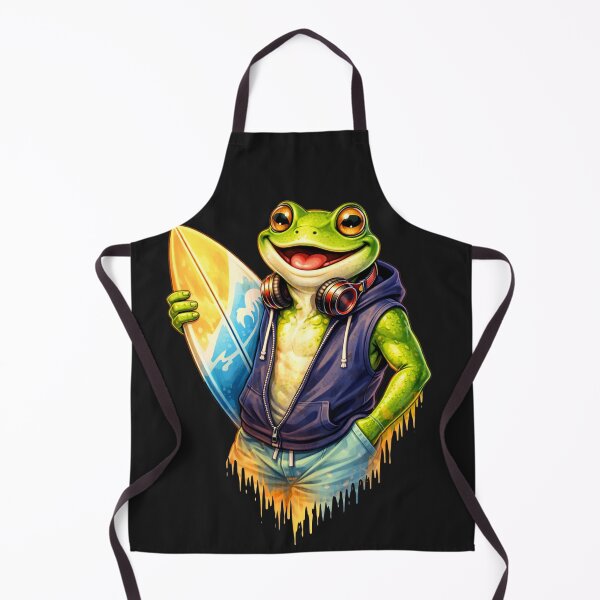 Item preview, Surf Fun Frog with Surfboard – Playful Summer Beach Streetwear Animal Art designed and sold by ColorSplash123.