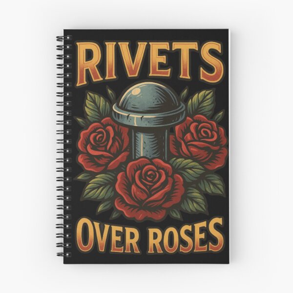 Item preview, Rivets Over Roses Vintage Metalworking Badge For Dad designed and sold by Virelo.