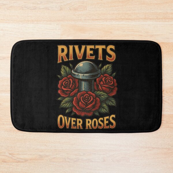 Item preview, Rivets Over Roses Vintage Metalworking Badge For Dad designed and sold by Virelo.