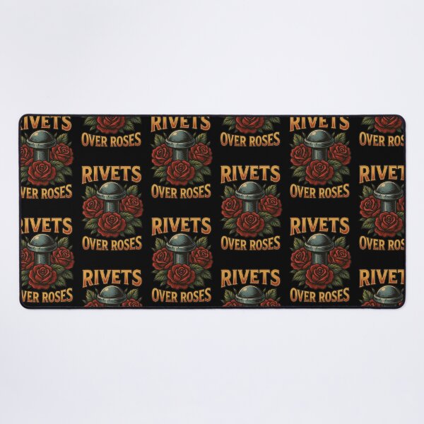 Item preview, Rivets Over Roses Vintage Metalworking Badge For Dad designed and sold by Virelo.