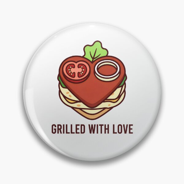 Item preview, Heart Shaped Gourmet Burger Illustration designed and sold by SplashTastic.