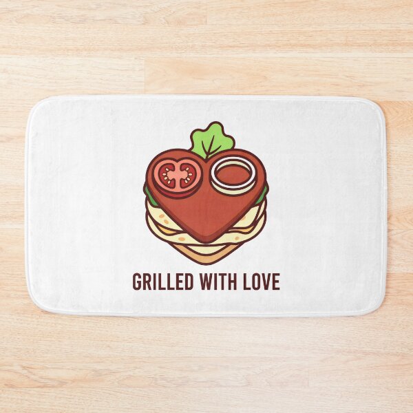 Item preview, Heart Shaped Gourmet Burger Illustration designed and sold by SplashTastic.