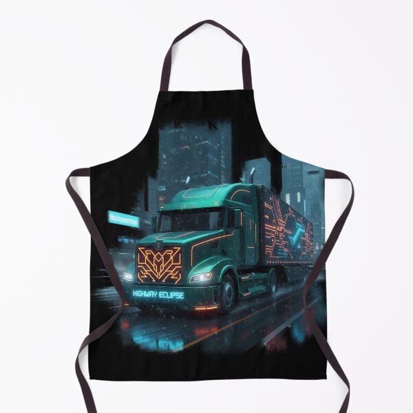 Item preview, Highway Eclipse Futuristic Teal Cyberpunk Truck designed and sold by BounoWorld.