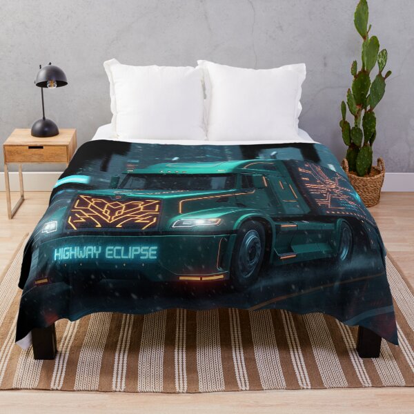 Item preview, Highway Eclipse Futuristic Teal Cyberpunk Truck designed and sold by BounoWorld.