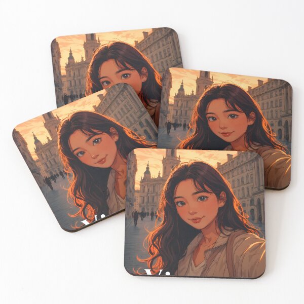 Item preview, Viennese Selfie Joy - 90s Retro Anime Girl Travel Diary designed and sold by JacksoonLester.