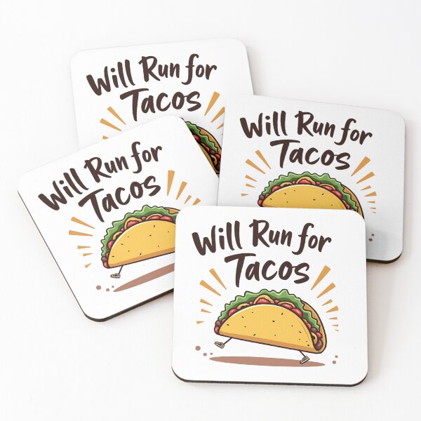 Item preview, Funny Will Run For Tacos Fitness Graphic designed and sold by Posiheal26.