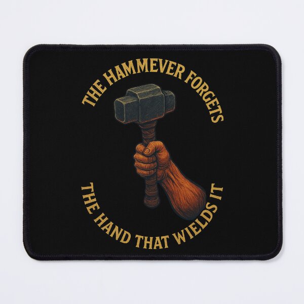 Item preview, Blacksmith Forge Emblem The Hammer Never Forgets designed and sold by Virelo.