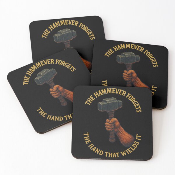 Item preview, Blacksmith Forge Emblem The Hammer Never Forgets designed and sold by Virelo.
