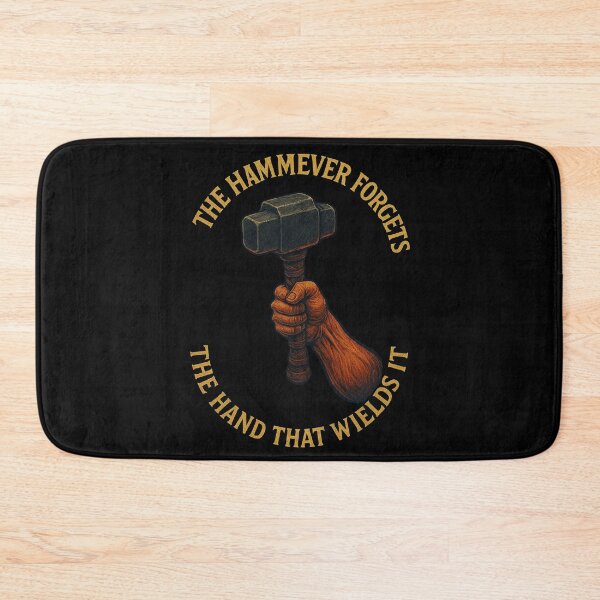 Item preview, Blacksmith Forge Emblem The Hammer Never Forgets designed and sold by Virelo.