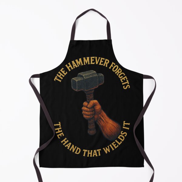 Item preview, Blacksmith Forge Emblem The Hammer Never Forgets designed and sold by Virelo.
