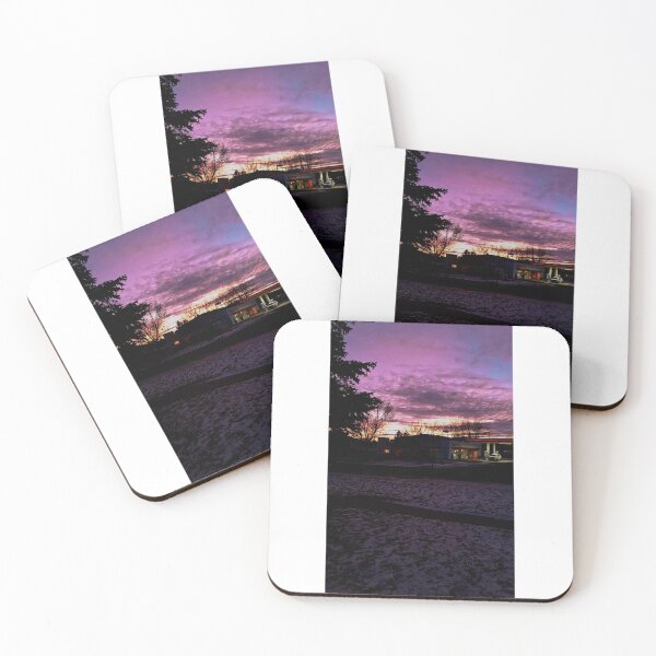 Item preview, Winter Sunset At a Gas Station  designed and sold by Artful Alice.
