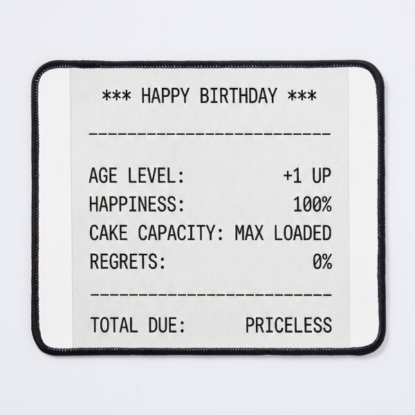 Item preview, Happy Birthday Receipt Aesthetic - Funny Level Up Checklist Sticker designed and sold by Newluck01.