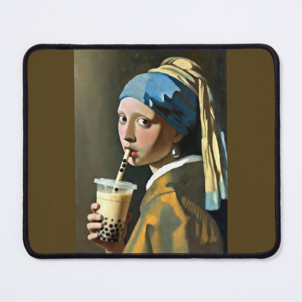 Item preview, Girl with a Drinkable Pearl- Vermeer Art Parody designed and sold by SammyMorry.