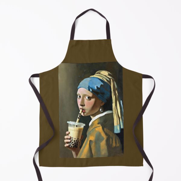 Item preview, Girl with a Drinkable Pearl- Vermeer Art Parody designed and sold by SammyMorry.