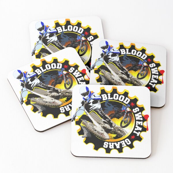 Item preview, Blood Sweat Gears – Motocross Dirt Bike Racing Power Emblem designed and sold by Color4Nature.