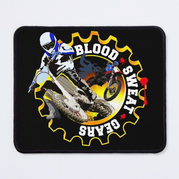 Item preview, Blood Sweat Gears – Motocross Dirt Bike Racing Power Emblem designed and sold by Color4Nature.