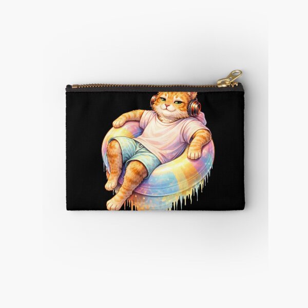 Item preview, Lazy Summer Day Cat – Chill Poolside Streetwear Lifestyle Animal Art designed and sold by ColorSplash123.