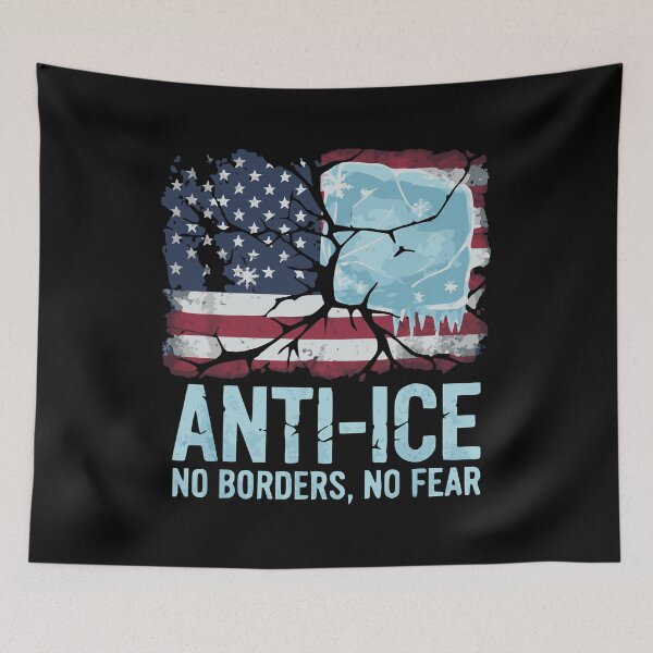 Item preview, Anti-Ice Protest | Frozen US Flag NO Borders No Fear designed and sold by RR-Arts.