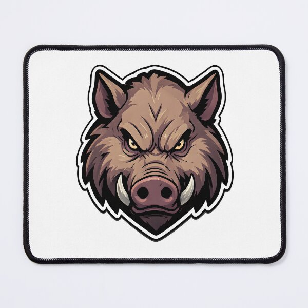 Item preview, Ferocious Wild Boar Mascot – Savage Animal Vector Design designed and sold by Kavya Art.