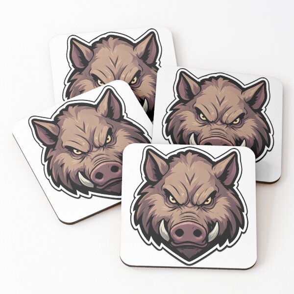 Item preview, Ferocious Wild Boar Mascot – Savage Animal Vector Design designed and sold by Kavya Art.