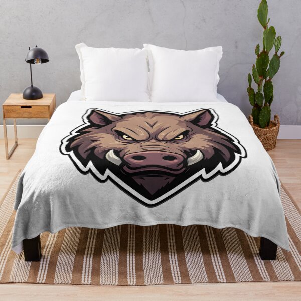 Item preview, Ferocious Wild Boar Mascot – Savage Animal Vector Design designed and sold by Kavya Art.