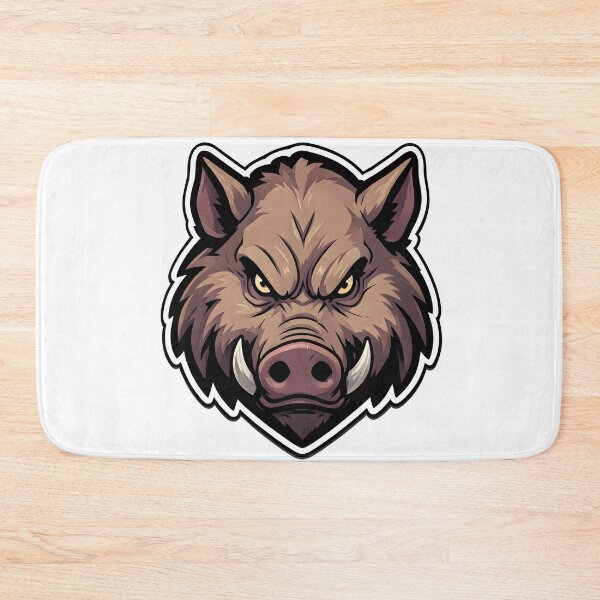 Item preview, Ferocious Wild Boar Mascot – Savage Animal Vector Design designed and sold by Kavya Art.