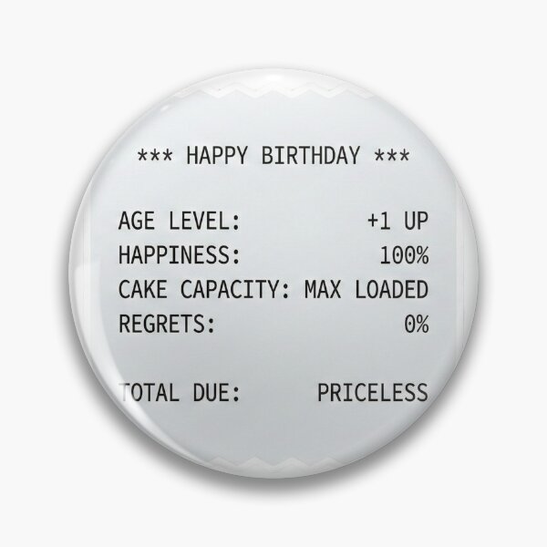 Item preview, Funny Happy Birthday Receipt Aesthetic - Level Up Checklist Sticker designed and sold by Newluck01.