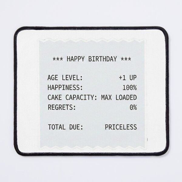 Item preview, Funny Happy Birthday Receipt Aesthetic - Level Up Checklist Sticker designed and sold by Newluck01.