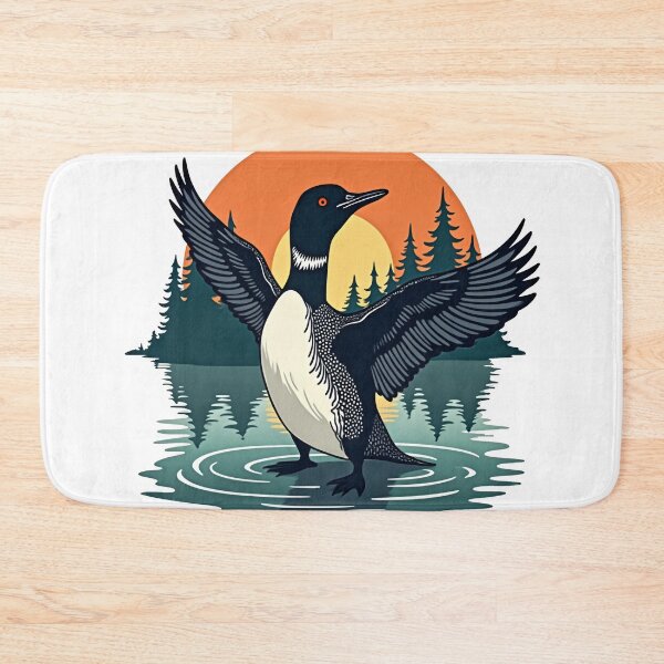 Item preview, Minnesota State Bird - rebel Loon Sunset Lake - Vintage Wildlife designed and sold by The Grumpy Pet Club.
