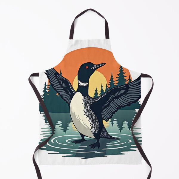 Item preview, Minnesota State Bird - rebel Loon Sunset Lake - Vintage Wildlife designed and sold by The Grumpy Pet Club.
