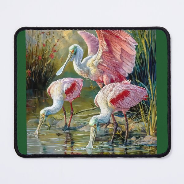 Item preview, Roseate Spoonbills at the water's edge designed and sold by Brian Tarr.