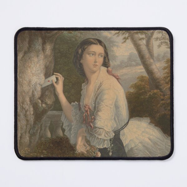 Item preview, Victorian Lady Portrait with Love Letter: Antique Style Art Print designed and sold by SavageVision.