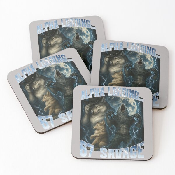 Item preview, Alpha Wolf Loading 67 Percent Savage Funny Wolves Gen Z Meme designed and sold by mjohnson9.