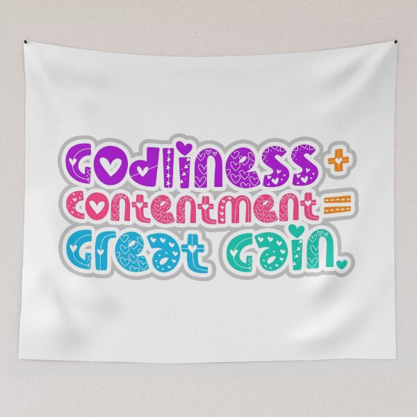 Item preview, Godliness with Contentment is Great Gain designed and sold by Bikers777.