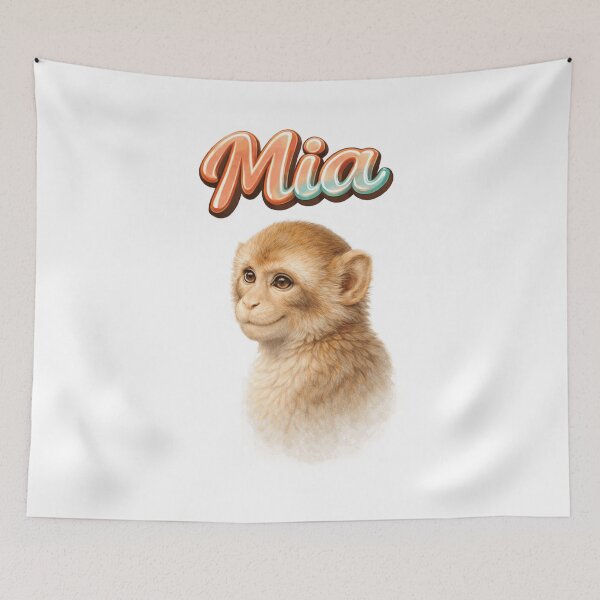 Item preview, Mia Monkey Zodiac — Intelligence, Curiosity and Playful Wisdom of the Chinese Monkey designed and sold by AlexLineArt.
