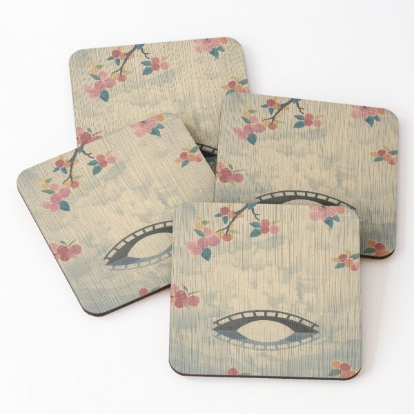 Item preview, Deconstructed Ukiyo-e: Abstract Rain & Misaligned Washi Texture designed and sold by Vandy Fullam.
