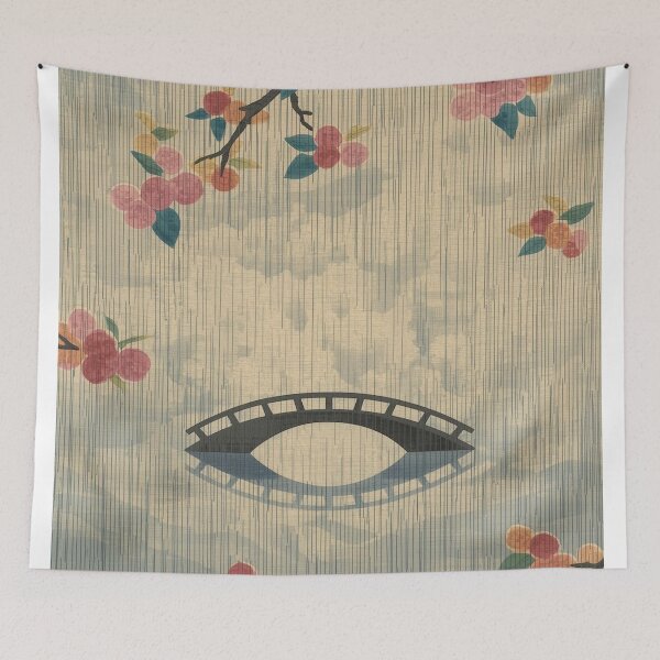 Item preview, Deconstructed Ukiyo-e: Abstract Rain & Misaligned Washi Texture designed and sold by Vandy Fullam.