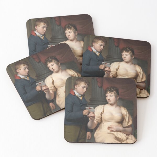 Item preview, Victorian Couple Portrait Print, Antique Love Letter Painting designed and sold by SavageVision.