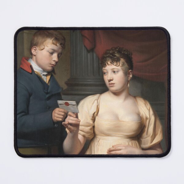 Item preview, Victorian Couple Portrait Print, Antique Love Letter Painting designed and sold by SavageVision.