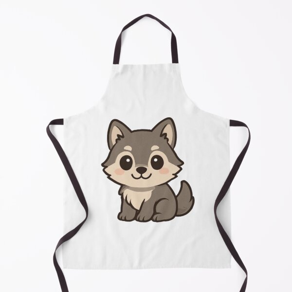 Item preview, Cute Wolf Pup – Kawaii Whimsical Art designed and sold by GreenArtMA.