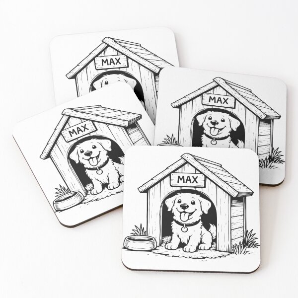 Item preview, Happy Dog in Doghouse designed and sold by VisionOfLife.