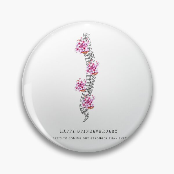 Item preview, Happy Spineaversary| Spinal fusion| Scoliosis warrior|Scoliosis Journey – Spinal Fusion Spine Illustration designed and sold by Sanjyoti patil.