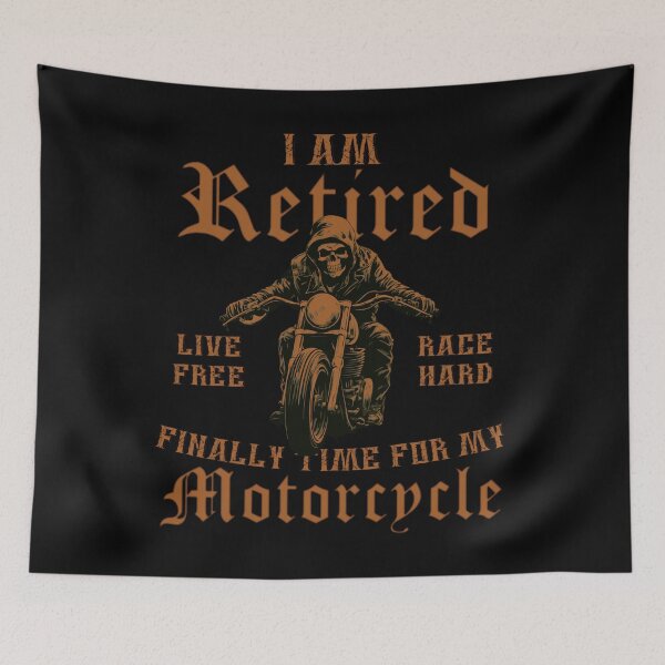 Item preview, Retirement Motorcycle Retiree Saying Vintage designed and sold by MaximWundersee.