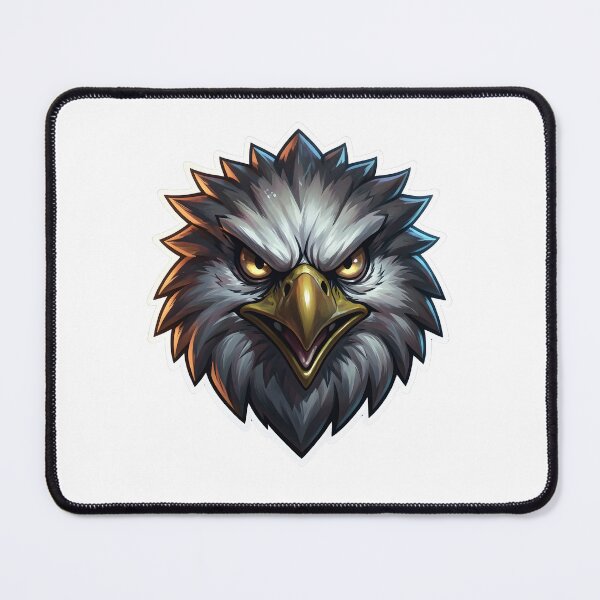 Item preview, Fierce Eagle Head Mascot – Powerful Predator Bird Illustration designed and sold by Kavya Art.