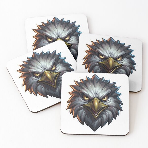 Item preview, Fierce Eagle Head Mascot – Powerful Predator Bird Illustration designed and sold by Kavya Art.