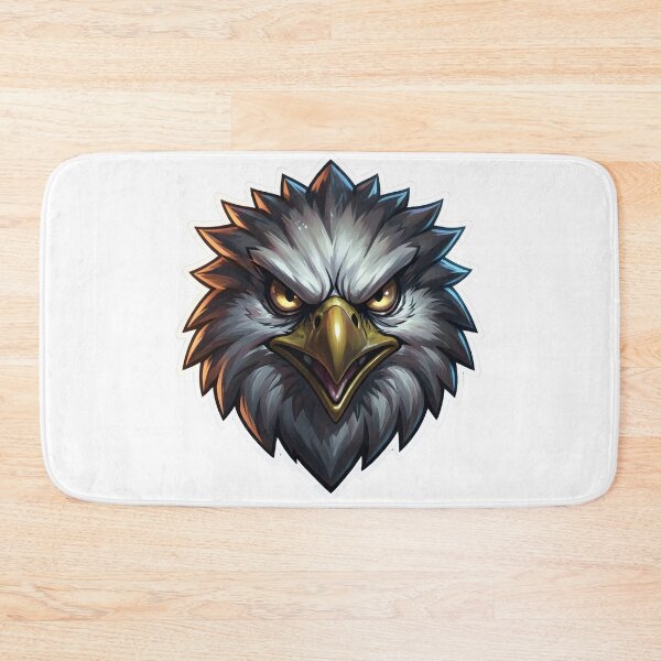 Item preview, Fierce Eagle Head Mascot – Powerful Predator Bird Illustration designed and sold by Kavya Art.