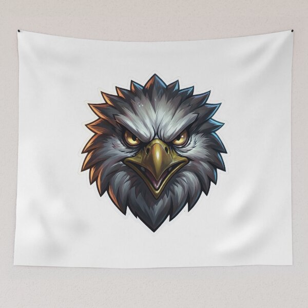 Item preview, Fierce Eagle Head Mascot – Powerful Predator Bird Illustration designed and sold by Kavya Art.