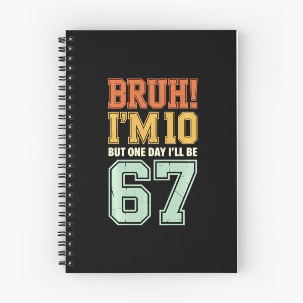 Item preview, BRUH! I’M 10 BUT ONE DAY I’LL BE 67 Funny 10th Birthday Retro Text designed and sold by gladysenglish.